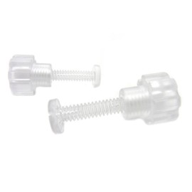 Fasten Tight White Poly Carbonate Fasteners - 12pk Clear (Plastic Bolts - Plastic Nuts) #10-24