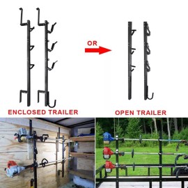 SUVWINNER 3 Place Trimmer Rack Trim line Holder for OPEN/ Enclosed Trailer W/ Locks NEW