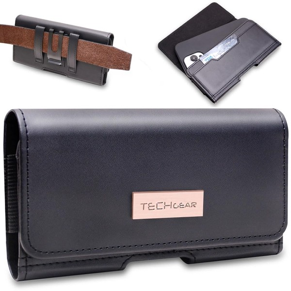 TECHGEAR RFID Blocking Card Holder PU Leather Holster Pouch Case