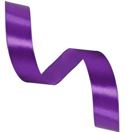 XEANCO 20mm Satin Ribbon 22 Meter, Polyester Ribbon, Enhance Your Crafts & Celebrations, Best for Gift Wrapping, Decorations, Wedding Car Ribbon, Ribbons for Crafting (Purple)