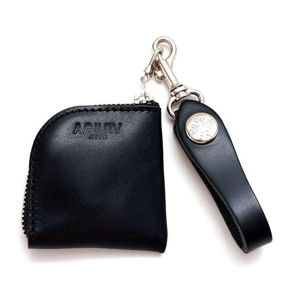 Agility affa "Argen SS" Coin Purse, L-shaped Zipper, Small, Men's,