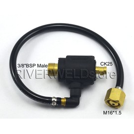 WP-17 SR-17 TIG Torch Cable Joint Change 3/8" BSP Male 10-25mm