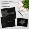 In Loving Memory Funeral Guest Book with Table Sign, Pen