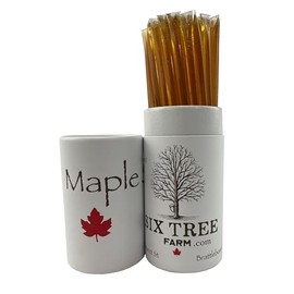 Six Tree Farm Maple Saplings, Pure State of Vermont Maple Syrup, Grade A Amber, Maple Sticks (50, Amber Rich)