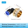 PATIKIL 1/2" Push to Connect Fitting, 2 Pack PT Male