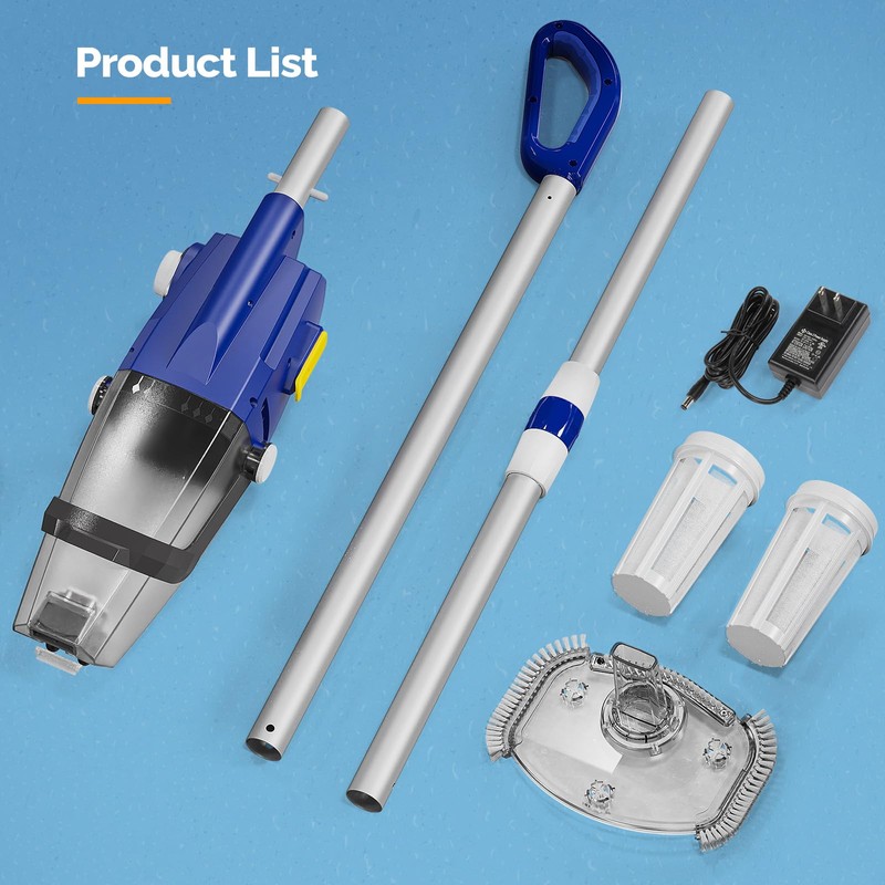 VINGLI Handheld Pool Vacuum,Swimming Pool Cleaner with Rechargeable Cordless Ideal