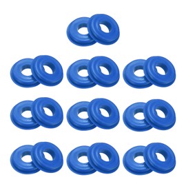 sourcing map 20 Pcs Glad Hand Seal, Truck GladHand Washers TPE Rubber Elastic Grommets Round Gasket for Semi Trucks Trailers Brake Air Hose Parts (Blue)