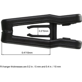 Xrten Pack of 40 Clothes Pegs, Plastic Clips, Non-Slip Clothes Clips, Clothes Pins, Perfect for Use with Narrow Hangers (Black)