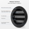 calimaero® WSGB 3" Inch Black Round Metal Air Vent Grill