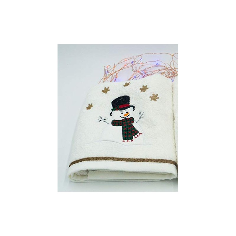 Lex's Linens Snowman Embroidered Christmas Hand/Kitchen Towel