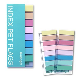 UniBright Sticky Tabs, 400 Pcs, Use as Bookmark, Annotation Tabs, Book Tabs, Notebook Tabs, Page Markers, Page Tabs and Page Flags with 4 inches Bookmark Ruler, 8 Morandi Colors 2 Sets