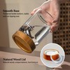 MOLADRI 18 oz/550 ml Glass Storage Canister with Airtight Wooden