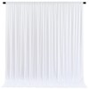 White Backdrop Curtains 8 Panels, 10 Feet Wrinkle-Free Polyester Photography