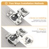 Furniware 2 Pieces 1/4" Small Overlay Concealed Face Frame Hinges,