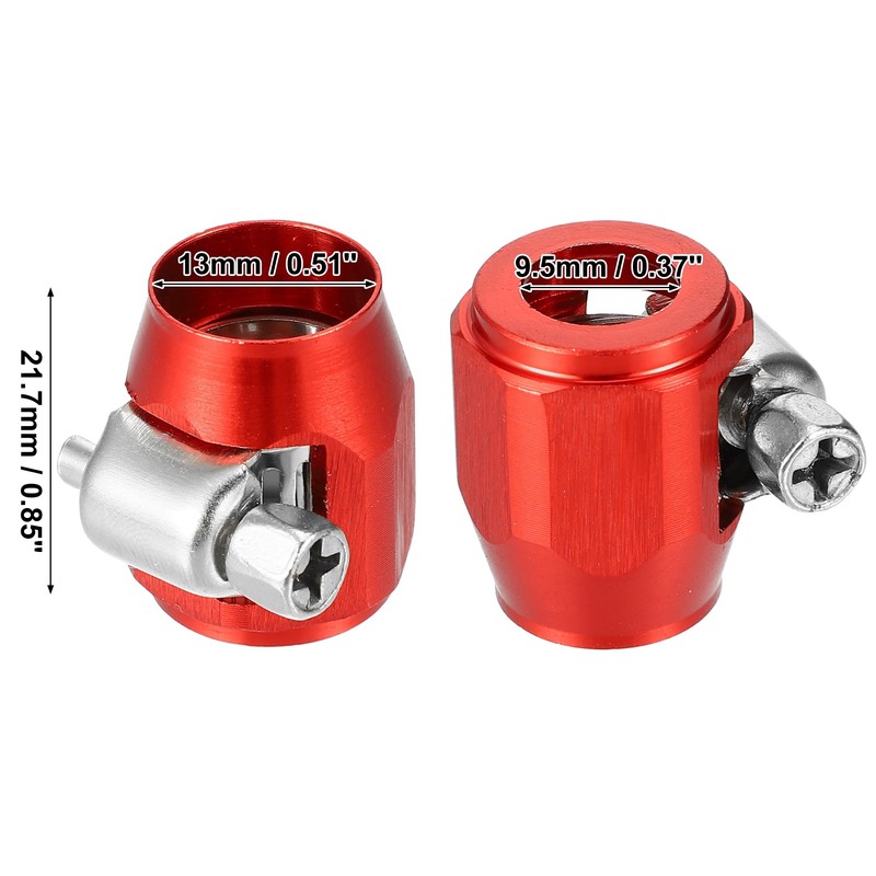 X AUTOHAUX 5 Pcs AN4 Hex Car Hose Finisher Flexible