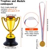 48-Piece Trophy Medals Set, 24 Sports Festival Gold Medals &
