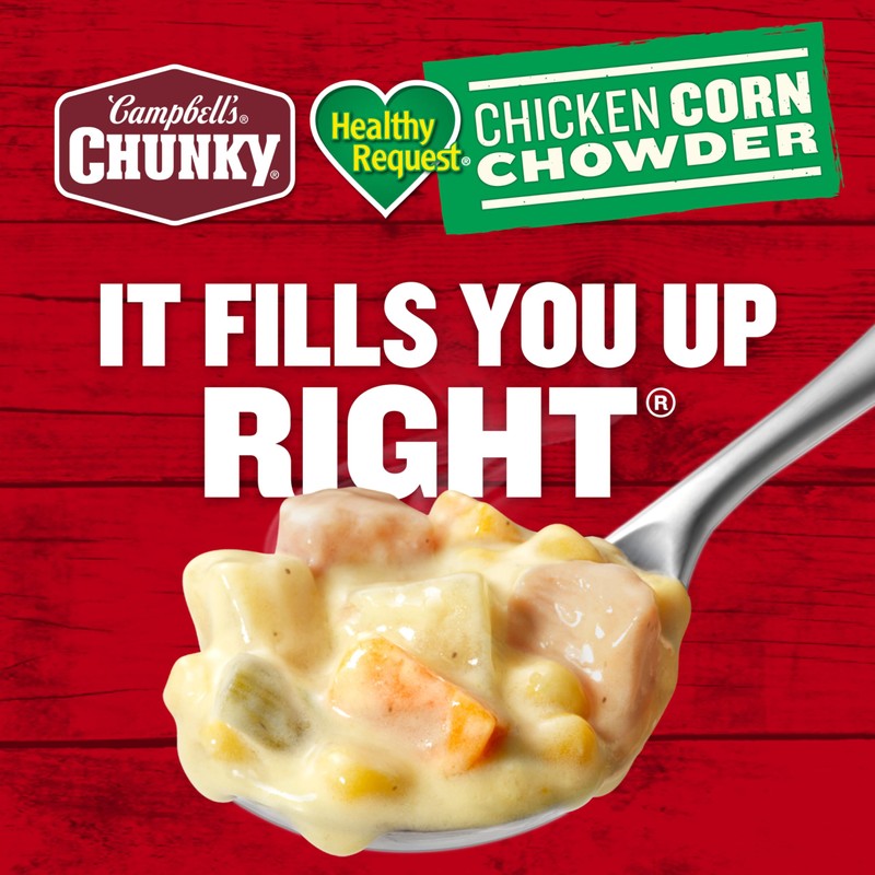 Campbell's Chunky Soup, Healthy Request Chicken Corn Chowder Soup, 18.8