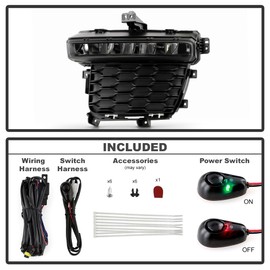 KEEKPO - For 2022 2023 2024 Jeep Grand Cherokee w/Three-Row LED Fog Lights Driving Lamps Pair Replacement Left+Right