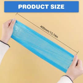 Pack of 200 Disposable Waterproof Sleeve Protectors 40 x 20 cm Disposable Arm Protectors with Elastic Band on Openings, Sleeve Protectors Against Dirt for Painting, Repairing, Cleaning, Tattooing,