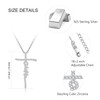 PRAYMOS Faith Cross Necklace 925 Sterling Silver Pendant Necklace for