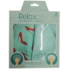 Silk shower Cap for Women Hair - Waterproof Shower cap | Washable Elastic Band for Women Hair Care, Protects In Shower, Spa, Cooking, Clean & Travel - Pack of 2 (Green)