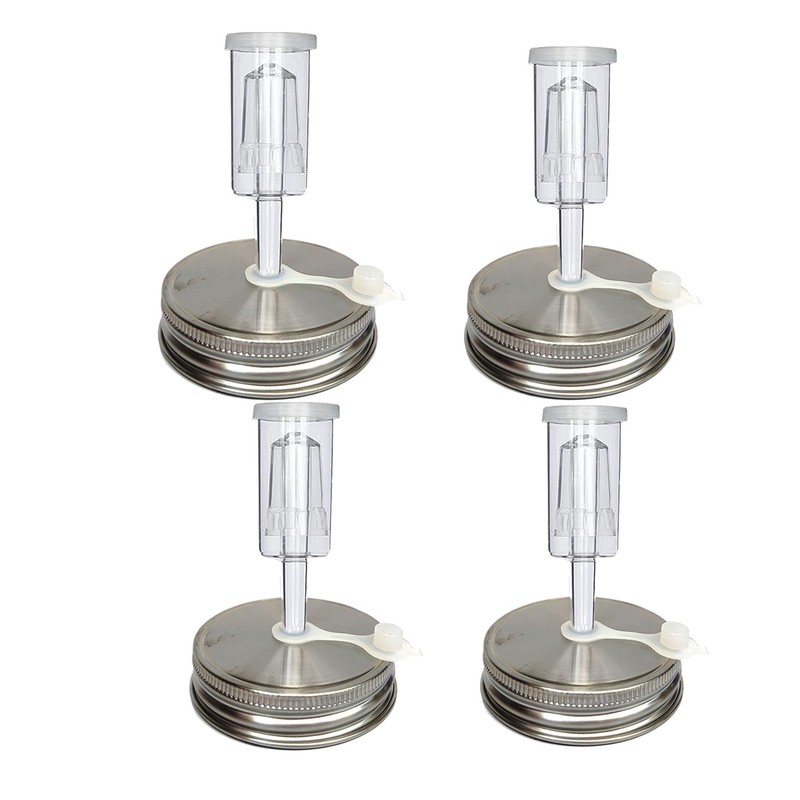 4 Set Fermentation Lids Kit for Wide Mouth Jars, 4