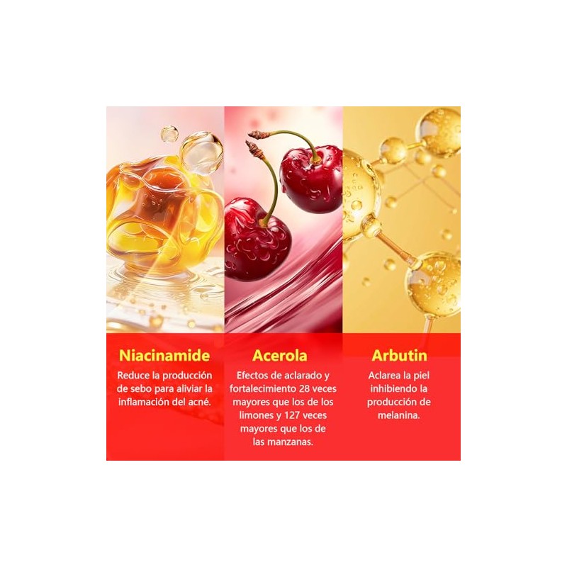 2PCS Sérum Nocturno Reafirmante con Bakuchiol, Niacinamida y Pantenol