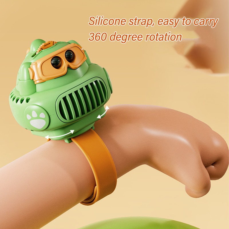 Projection Watch Fan Portable Wrist Fan with Dinosaur Dynamic Projection