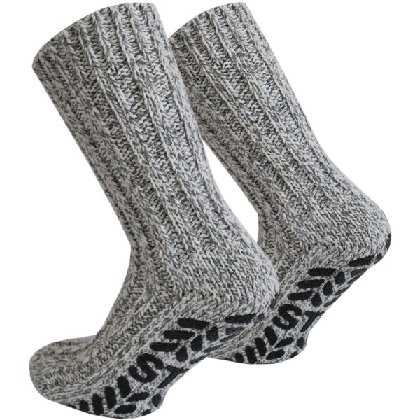 normani 2 Pairs of Non-Slip Norwegian Socks with ABS Sole