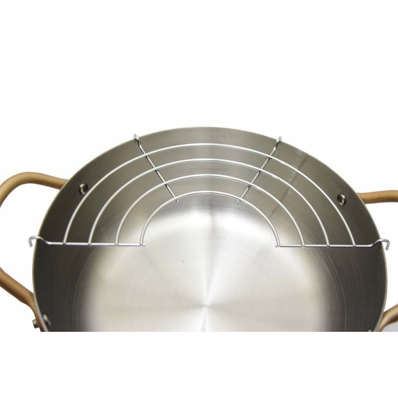 IH Compatible Stainless Steel Tempura Pot "Mirikyu" 7.9 inches (20