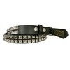 Two Row Pyramid Stud Belt Made In USA Genuine Leather