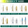 610PCS Self Drilling Drywall Anchors with Screws Kit,5-Sizes Metal Expansion
