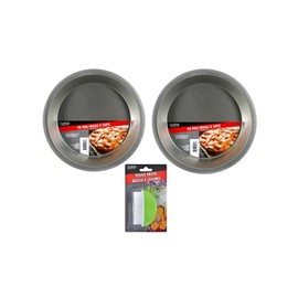 Cooking Concepts,set of 2 pie pans, quiche pan, pastry, pie pans for baking 9 in,pie baking pan, pumkin pie pan, Free veggie/fruit brush included