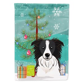Caroline's Treasures BB1613GF Christmas Tree and Border Collie Flag Garden Size, Small, Multicolor