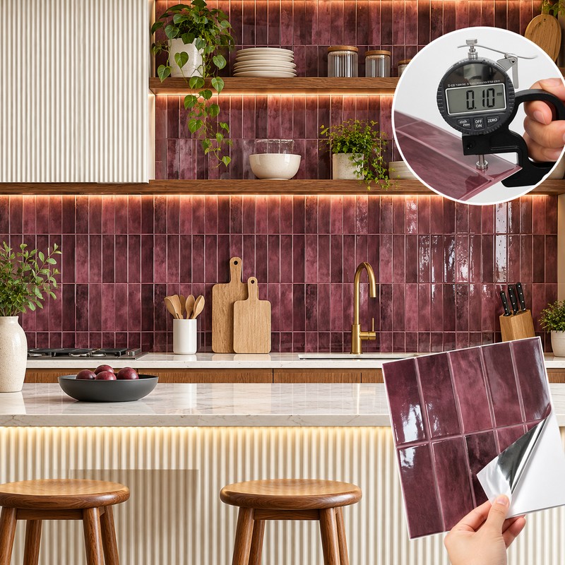 Peel and Stick Backsplash Tiles for Kitchen Walls – Self-Adhesive