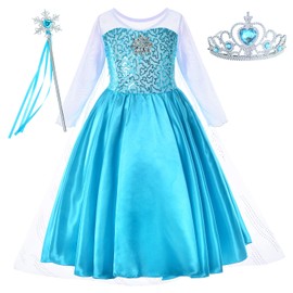 Princess Costume for Girls Dress Up With Accessories For Little Girls 10-11 Years 150