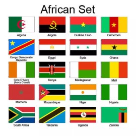 Trade Winds African Africa 3x5 Flag Set of 20 Country Countries Polyester Flags grommets