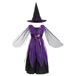 Moerstar Halloween Cosplay Costume, Witch Costume, Girls, Dress, Shrine Witch Costume, Cute for Kids, 47.2 inches (120 cm)