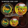 Dumpster Fire Challenge Coin - Double Sided Hilarious Medallion Funny