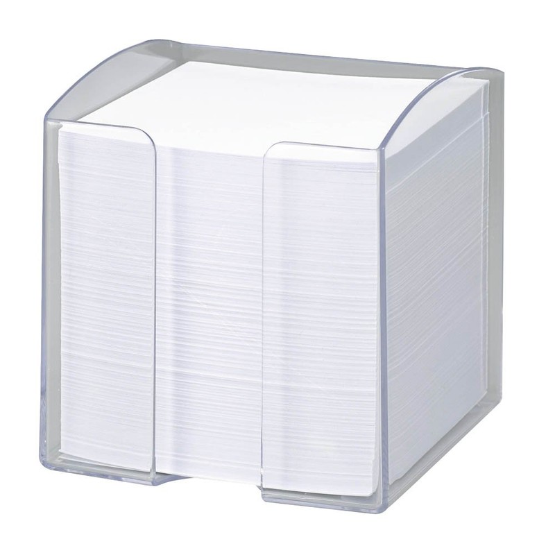 Durable Trend Note Box with 800 White Paper Notes -