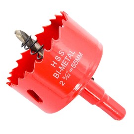 Laiwei Bi-Metal Hole Saw Drill Bit, HSS Hole Cutter with Mandrel for Wood and Metal (55 mm)