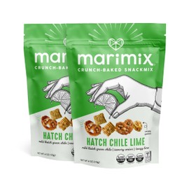 Marimix Snack Mix | Hatch Chili Lime 2 Pack | Crunch Baked Sweet & Salty Savory Plant Based Naturally Gluten Free Whole Grain Fiber Charcuterie Pretzel Trail Party Mix | No Artificial Ingredients