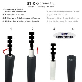 Stickscrew PRO Original Smart Embroidery Puller Removes Broken Filters and Makes the Holder Free - Compatible with Iqos Iluma Prime One Terea Sticks (Anthracite)