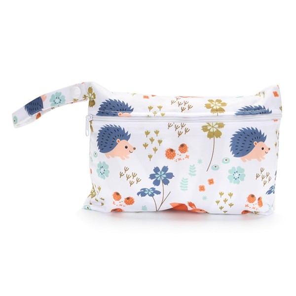 Qiantull Mini Nappy Bag with Colourful Animal Pattern Waterproof Wet