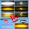 BraveWAY 2pcs 7inch LED Light Bar Dual Color Strobe Emergency