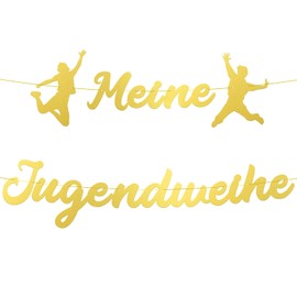 MEJOSER Youth Consecration Decorative Garland, Reflective 2025 Gold Banner for Girls, Boys, Teenagers, for Wall and Window