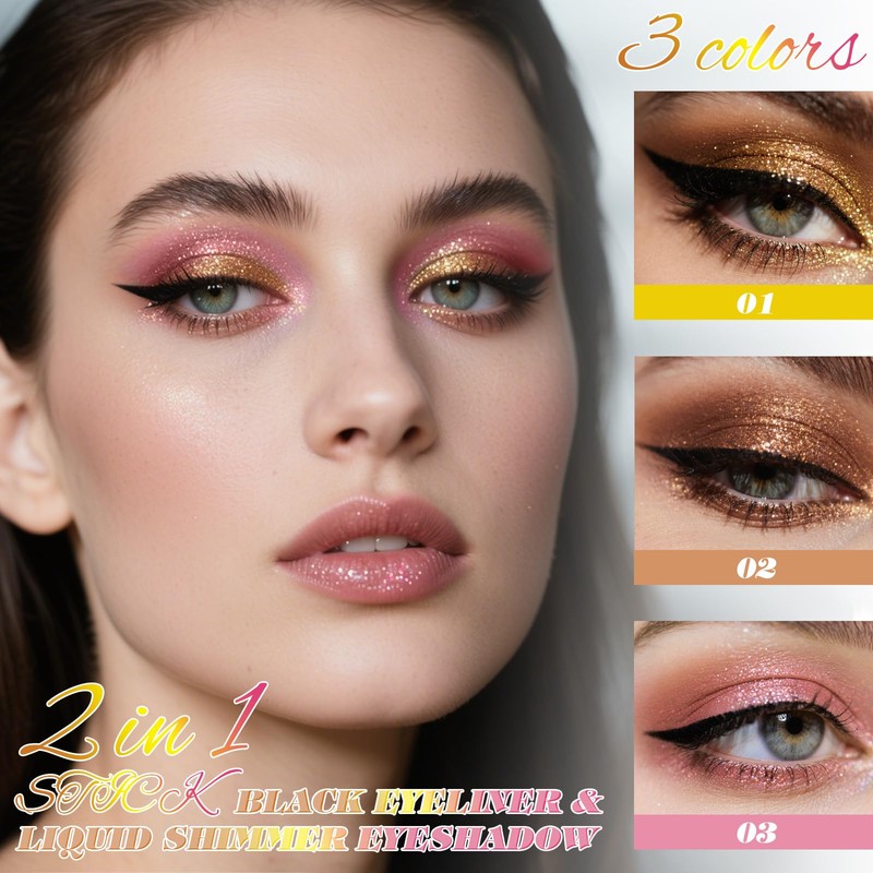 Prreal 2 in 1 Black Eyeliner Pen Gel & Liquid