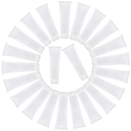 AUEAR, 24 Pack 100 Ml Refillable Empty Plastic Soft Squeeze Tubes Bottles for Hotel Travel