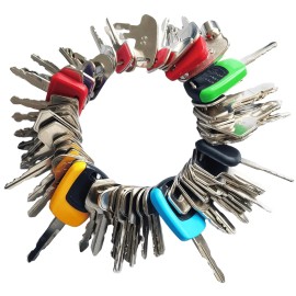 MOUNTPARTS 60 Heavy Equipment Keys Set Kubota JCB Cat Yanmar Bobcat Case Volvo IHI JLG Hyst