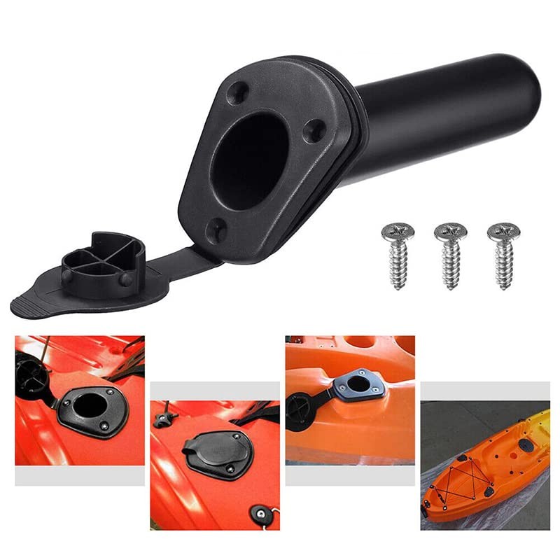 AIMALL 2PCS Fishing Rod Holders with Cap Cover, Flush Mount